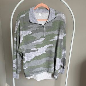 Camouflage Quarter-Zip Pullover
